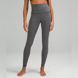 lululemon heather gray full length leggings size 6